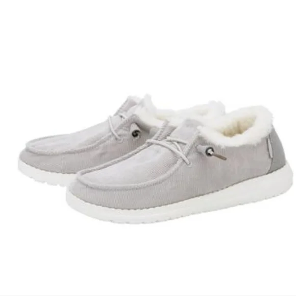 HEY DUDE WENDY CORDUROY GREY